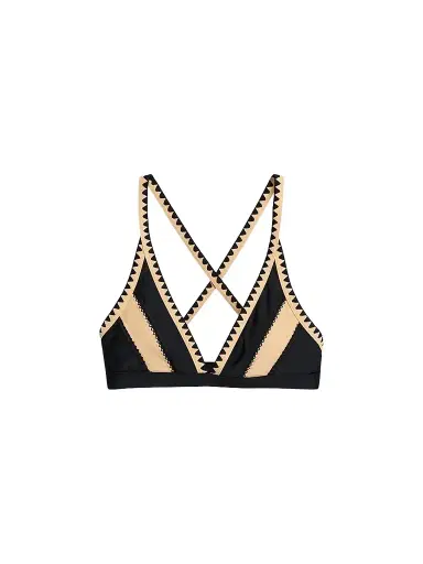 Ramy Brook Women's Kara Bikini Top - Black Colorblock | Thumbnail 1 Ramy Brook Women's Kara Bikini Top - Black Colorblock | Thumbnail 1