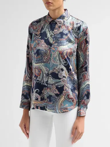 L'Agence Women's Tyler Paisley Silk Blouse | Thumbnail 4 L'Agence Women's Tyler Paisley Silk Blouse | Thumbnail 4