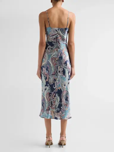 L'Agence Women's Seridie Silk Midi Slipdress - Midnight Besarabian Paisley - Size 18 | Thumbnail 3 L'Agence Women's Seridie Silk Midi Slipdress - Midnight Besarabian Paisley - Size 18 | Thumbnail 3