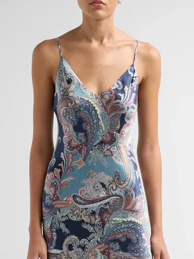L'Agence Women's Seridie Silk Midi Slipdress - Midnight Besarabian Paisley - Size 18 | Thumbnail 5 L'Agence Women's Seridie Silk Midi Slipdress - Midnight Besarabian Paisley - Size 18 | Thumbnail 5