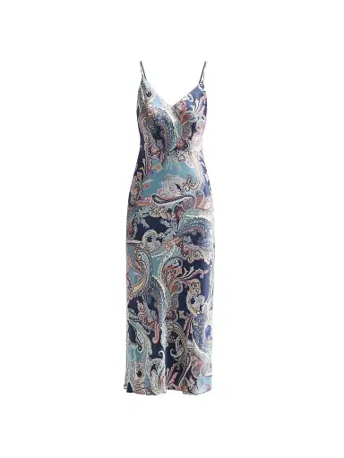 L'Agence Women's Seridie Silk Midi Slipdress - Midnight Besarabian Paisley - Size 18 | Thumbnail 1 L'Agence Women's Seridie Silk Midi Slipdress - Midnight Besarabian Paisley - Size 18 | Thumbnail 1