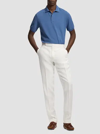 Ralph Lauren Purple Label Men's Cashmere-Blend Polo Shirt | Thumbnail 2 Ralph Lauren Purple Label Men's Cashmere-Blend Polo Shirt | Thumbnail 2