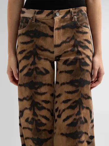 Kobi Halperin Women's Hallie Tiger-Print Tapered Barrel-Leg Jeans | Thumbnail 5 Kobi Halperin Women's Hallie Tiger-Print Tapered Barrel-Leg Jeans | Thumbnail 5