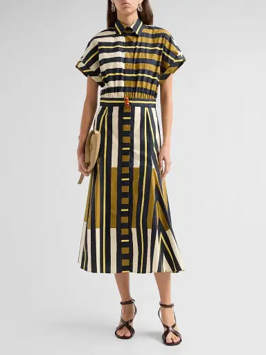 Silvia Tcherassi Women's Noor Printed Cotton Shirtdress | Thumbnail 2 Silvia Tcherassi Women's Noor Printed Cotton Shirtdress | Thumbnail 2