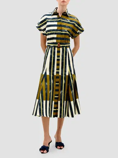 Silvia Tcherassi Women's Noor Printed Cotton Shirtdress | Thumbnail 3 Silvia Tcherassi Women's Noor Printed Cotton Shirtdress | Thumbnail 3