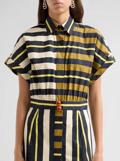 Silvia Tcherassi Women's Noor Printed Cotton Shirtdress | Thumbnail 5 Silvia Tcherassi Women's Noor Printed Cotton Shirtdress | Thumbnail 5