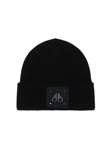 Moose Knuckles Men's Neige Wool Beanie - Black | Thumbnail 1 Moose Knuckles Men's Neige Wool Beanie - Black | Thumbnail 1
