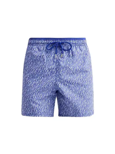 Vilebrequin Men's Graphic Shells Swim Trunks - Royal Sky | Thumbnail 1 Vilebrequin Men's Graphic Shells Swim Trunks - Royal Sky | Thumbnail 1