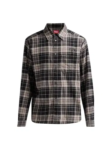 Diesel Men's Simply Plaid Flannel Shirt | Thumbnail 1 Diesel Men's Simply Plaid Flannel Shirt | Thumbnail 1