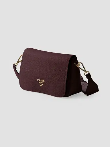 Prada Women's Leather Shoulder Bag - Dark Red | Thumbnail 2 Prada Women's Leather Shoulder Bag - Dark Red | Thumbnail 2