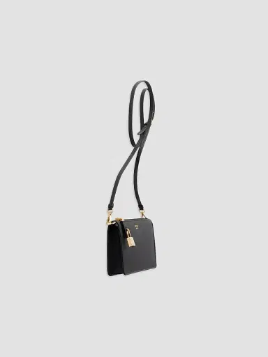 Prada Women's Saffiano Leather Smartphone Pouch - Black | Thumbnail 4 Prada Women's Saffiano Leather Smartphone Pouch - Black | Thumbnail 4