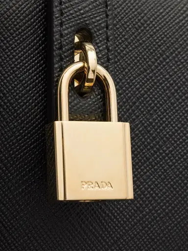 Prada Women's Saffiano Leather Smartphone Pouch - Black | Thumbnail 6 Prada Women's Saffiano Leather Smartphone Pouch - Black | Thumbnail 6