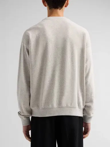 Maison Margiela Men's Double Layered Crewneck Sweatshirt - Grey Melange | Thumbnail 3 Maison Margiela Men's Double Layered Crewneck Sweatshirt - Grey Melange | Thumbnail 3