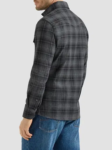 Brunello Cucinelli Men's Cotton Madras Western Shirt | Thumbnail 4 Brunello Cucinelli Men's Cotton Madras Western Shirt | Thumbnail 4