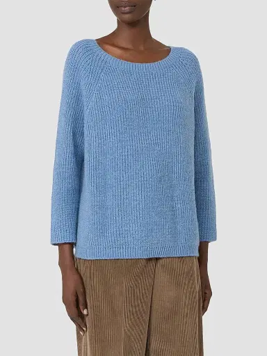 Weekend Max Mara Women's Mohair Blend Knit Jumper - Light Blue | Thumbnail 3 Weekend Max Mara Women's Mohair Blend Knit Jumper - Light Blue | Thumbnail 3