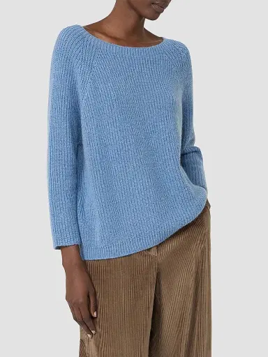 Weekend Max Mara Women's Mohair Blend Knit Jumper - Light Blue | Thumbnail 5 Weekend Max Mara Women's Mohair Blend Knit Jumper - Light Blue | Thumbnail 5