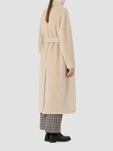 Max Mara Women's Double Breasted Alpaca and Wool Coat - Albino | Thumbnail 4 Max Mara Women's Double Breasted Alpaca and Wool Coat - Albino | Thumbnail 4