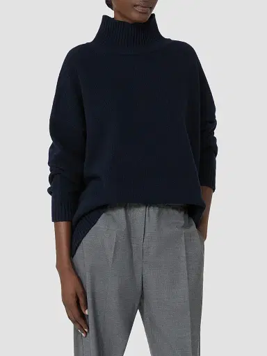 Weekend Max Mara Women's Wool Knit Turtleneck Jumper - Navy | Thumbnail 5 Weekend Max Mara Women's Wool Knit Turtleneck Jumper - Navy | Thumbnail 5