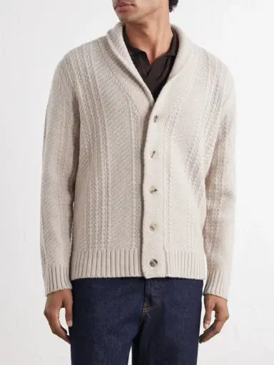 Altea Shawl-Collar Wool and Cashmere-Blend Cardigan - Men | Thumbnail 3 Altea Shawl-Collar Wool and Cashmere-Blend Cardigan - Men | Thumbnail 3