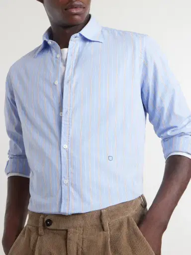Massimo Alba Genova Striped Cotton-Poplin Shirt - Men | Thumbnail 5 Massimo Alba Genova Striped Cotton-Poplin Shirt - Men | Thumbnail 5