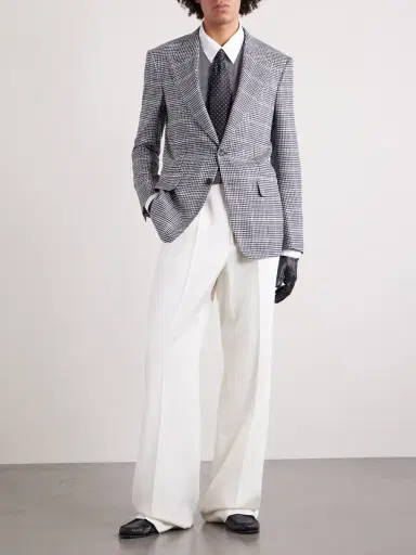 Tom Ford Houndstooth Wool-Blend Blazer - Men | Thumbnail 2 Tom Ford Houndstooth Wool-Blend Blazer - Men | Thumbnail 2
