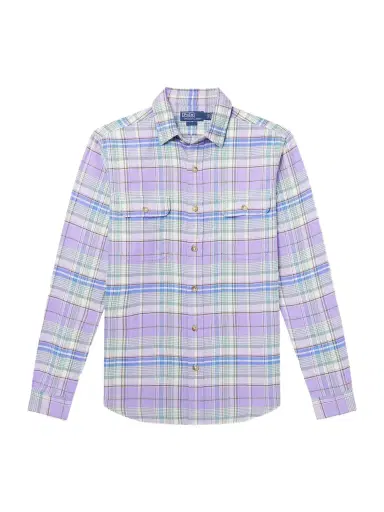 Polo Ralph Lauren Logo-Embroidered Checked Cotton-Flannel Shirt - Men | Thumbnail 1 Polo Ralph Lauren Logo-Embroidered Checked Cotton-Flannel Shirt - Men | Thumbnail 1