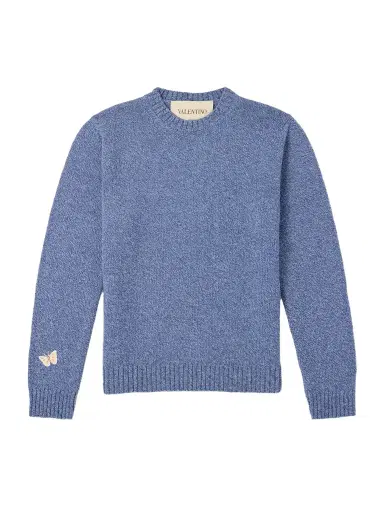 Valentino Garavani Appliquéd Wool Sweater - Men | Thumbnail 1 Valentino Garavani Appliquéd Wool Sweater - Men | Thumbnail 1