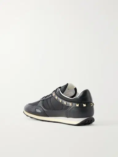 Valentino Garavani Stud Up Embellished Leather-Trimmed Sneakers - Men | Thumbnail 4 Valentino Garavani Stud Up Embellished Leather-Trimmed Sneakers - Men | Thumbnail 4
