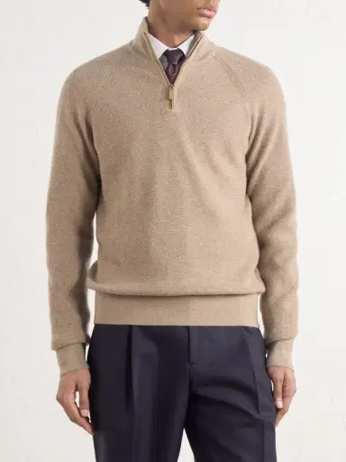 Zegna Oasi Cashmere Half-Zip Sweater - Men | Thumbnail 3 Zegna Oasi Cashmere Half-Zip Sweater - Men | Thumbnail 3