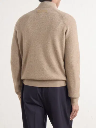 Zegna Oasi Cashmere Half-Zip Sweater - Men | Thumbnail 4 Zegna Oasi Cashmere Half-Zip Sweater - Men | Thumbnail 4