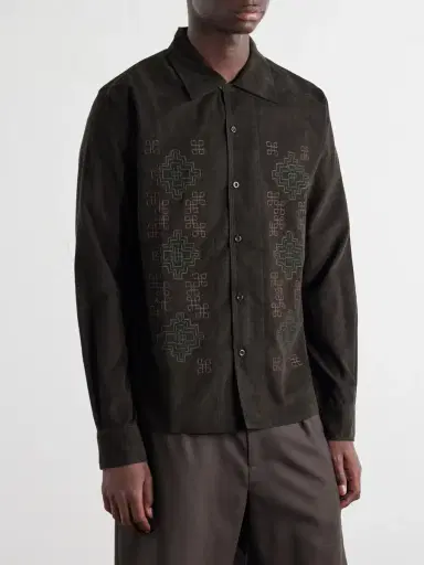 Kardo Chintan Embroidered Cotton-Corduroy Shirt - Men | Thumbnail 3 Kardo Chintan Embroidered Cotton-Corduroy Shirt - Men | Thumbnail 3