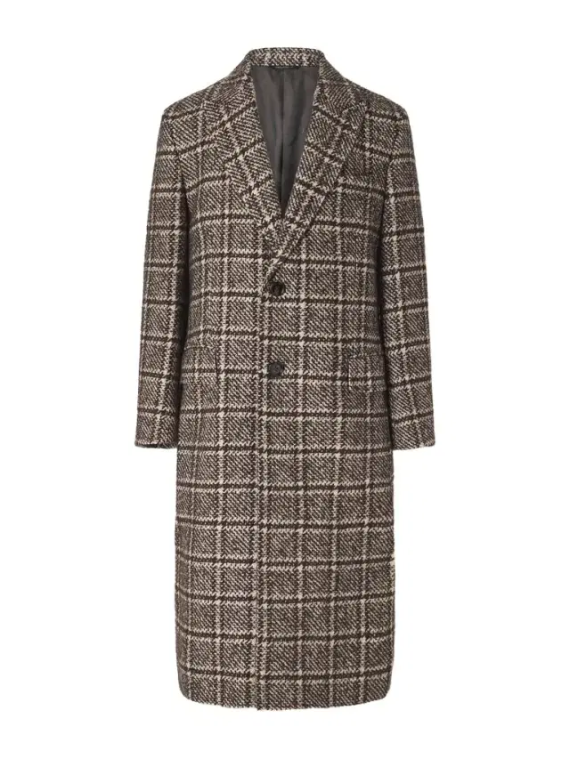 Checked Wool-Blend Tweed Coat - Men Checked Wool-Blend Tweed Coat - Men