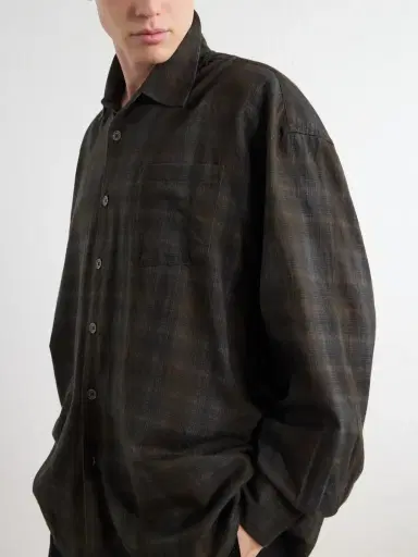 Our Legacy Borrowed Checked Cotton-Flannel Shirt - Men | Thumbnail 5 Our Legacy Borrowed Checked Cotton-Flannel Shirt - Men | Thumbnail 5