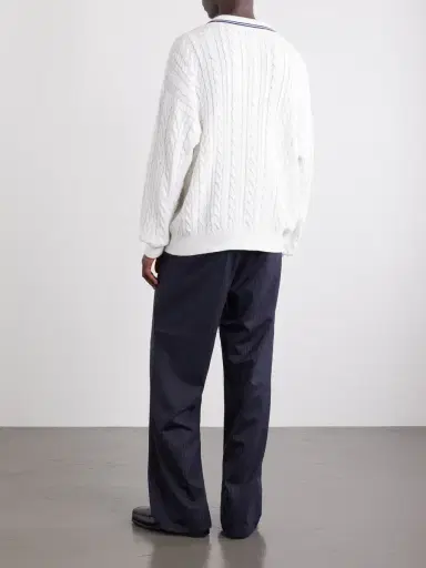Polo Ralph Lauren Cable-Knit Cotton and Linen-Blend Polo Sweater - Men | Thumbnail 4 Polo Ralph Lauren Cable-Knit Cotton and Linen-Blend Polo Sweater - Men | Thumbnail 4