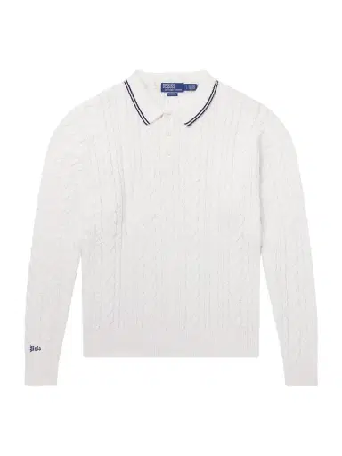 Polo Ralph Lauren Cable-Knit Cotton and Linen-Blend Polo Sweater - Men | Thumbnail 1 Polo Ralph Lauren Cable-Knit Cotton and Linen-Blend Polo Sweater - Men | Thumbnail 1