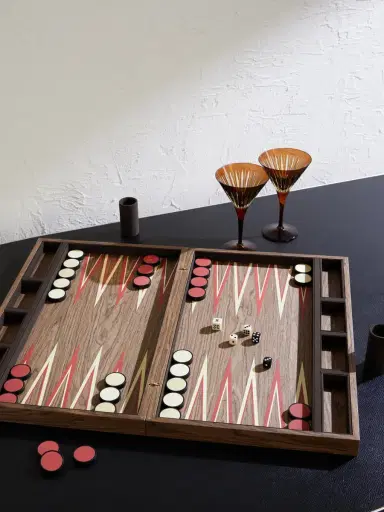 L'Objet Laotze Wood Backgammon Set - Men | Thumbnail 2 L'Objet Laotze Wood Backgammon Set - Men | Thumbnail 2
