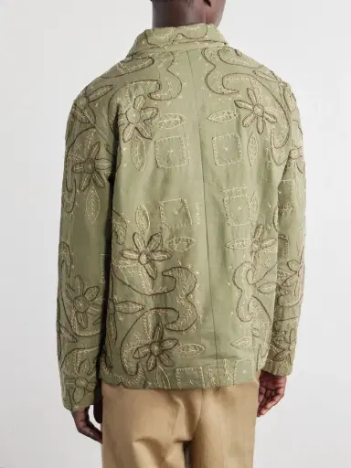 Kartik Research Godhadi Embroidered Cotton-Canvas Blouson Jacket - Men | Thumbnail 4 Kartik Research Godhadi Embroidered Cotton-Canvas Blouson Jacket - Men | Thumbnail 4