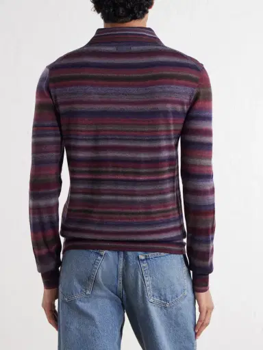 Dolce & Gabbana Striped Wool Polo Shirt - Men | Thumbnail 4 Dolce & Gabbana Striped Wool Polo Shirt - Men | Thumbnail 4
