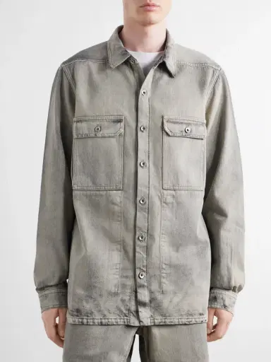 DRKSHDW by Rick Owens Washed-Denim Overshirt - Men | Thumbnail 3 DRKSHDW by Rick Owens Washed-Denim Overshirt - Men | Thumbnail 3