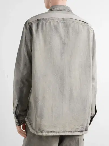 DRKSHDW by Rick Owens Washed-Denim Overshirt - Men | Thumbnail 4 DRKSHDW by Rick Owens Washed-Denim Overshirt - Men | Thumbnail 4