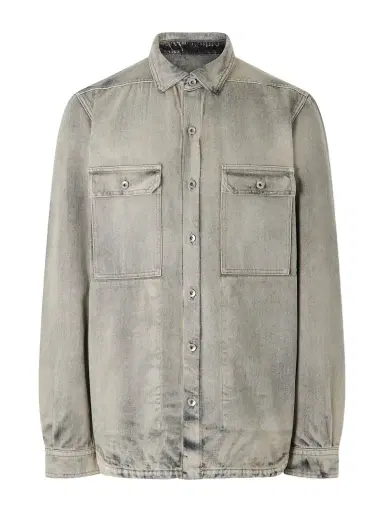 DRKSHDW by Rick Owens Washed-Denim Overshirt - Men | Thumbnail 1 DRKSHDW by Rick Owens Washed-Denim Overshirt - Men | Thumbnail 1