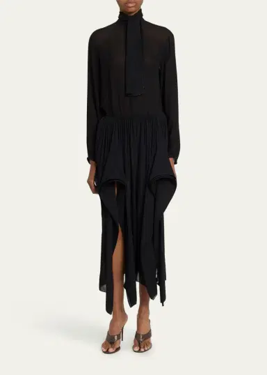 ALAIA Ruffle Slit Pull-On Pants | Thumbnail 2 ALAIA Ruffle Slit Pull-On Pants | Thumbnail 2