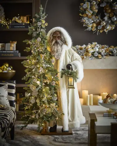 Ditz Designs All That Sparkles Black Santa Christmas Decor, 57" | Thumbnail 1 Ditz Designs All That Sparkles Black Santa Christmas Decor, 57" | Thumbnail 1