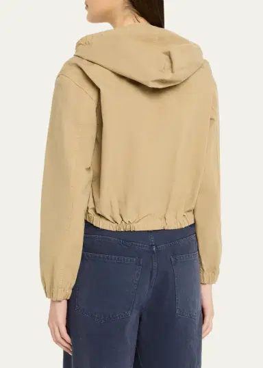 Nili Lotan Clyde Hooded Cotton Windbreaker | Thumbnail 3 Nili Lotan Clyde Hooded Cotton Windbreaker | Thumbnail 3