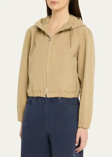 Nili Lotan Clyde Hooded Cotton Windbreaker | Thumbnail 4 Nili Lotan Clyde Hooded Cotton Windbreaker | Thumbnail 4