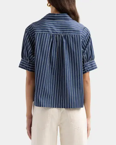 Frame The Popover Striped Cotton Top | Thumbnail 3 Frame The Popover Striped Cotton Top | Thumbnail 3