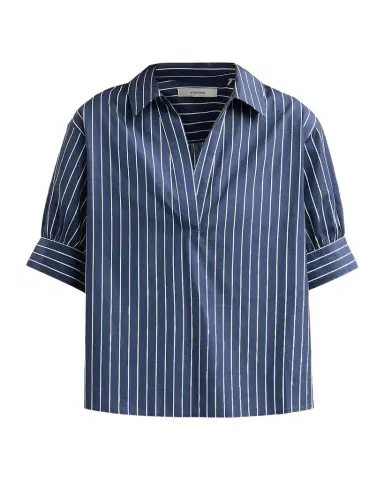 Frame The Popover Striped Cotton Top | Thumbnail 1 Frame The Popover Striped Cotton Top | Thumbnail 1