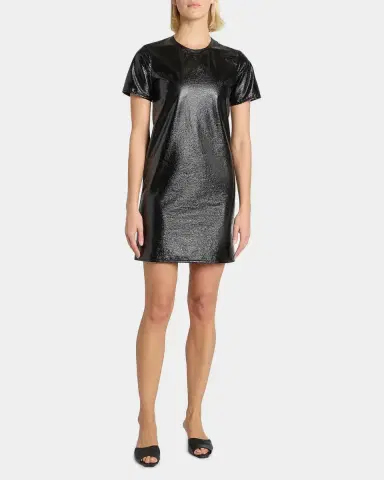 Courrèges Shiny Vinyl Short-Sleeve Mini Dress | Thumbnail 2 Courrèges Shiny Vinyl Short-Sleeve Mini Dress | Thumbnail 2
