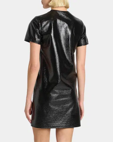 Courrèges Shiny Vinyl Short-Sleeve Mini Dress | Thumbnail 3 Courrèges Shiny Vinyl Short-Sleeve Mini Dress | Thumbnail 3