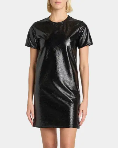Courrèges Shiny Vinyl Short-Sleeve Mini Dress | Thumbnail 4 Courrèges Shiny Vinyl Short-Sleeve Mini Dress | Thumbnail 4